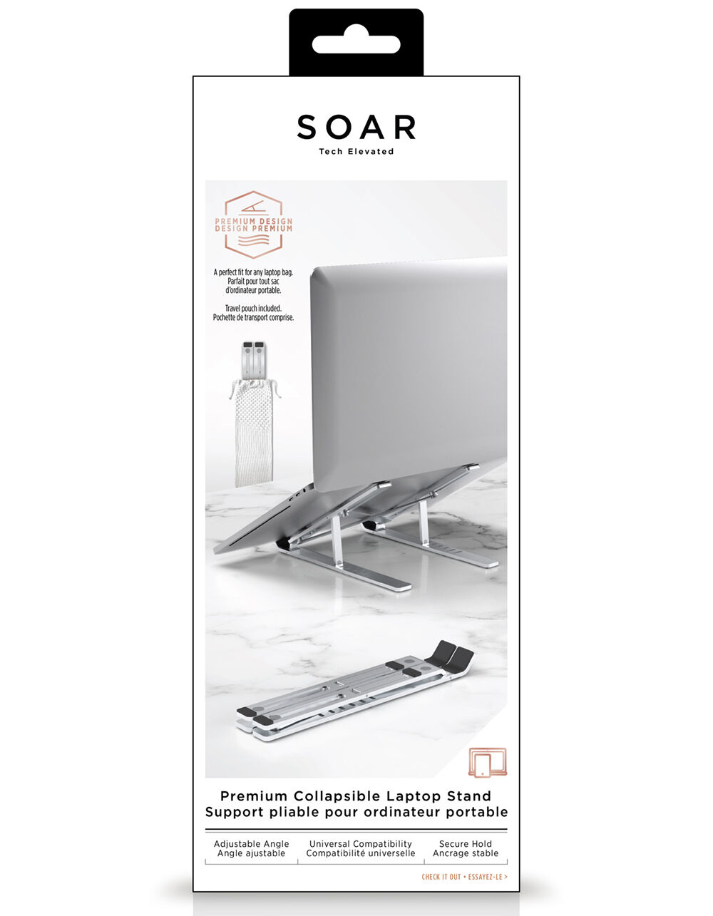 SOAR Premium Collapsible Laptop Stand SILVER Tillys
