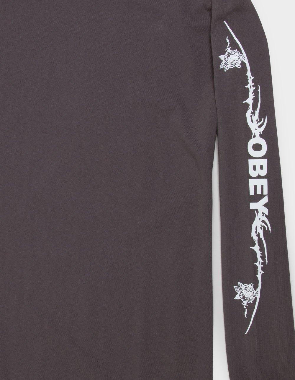 OBEY Tribal Rose Mens Long Sleeve Tee - WASHED BLACK