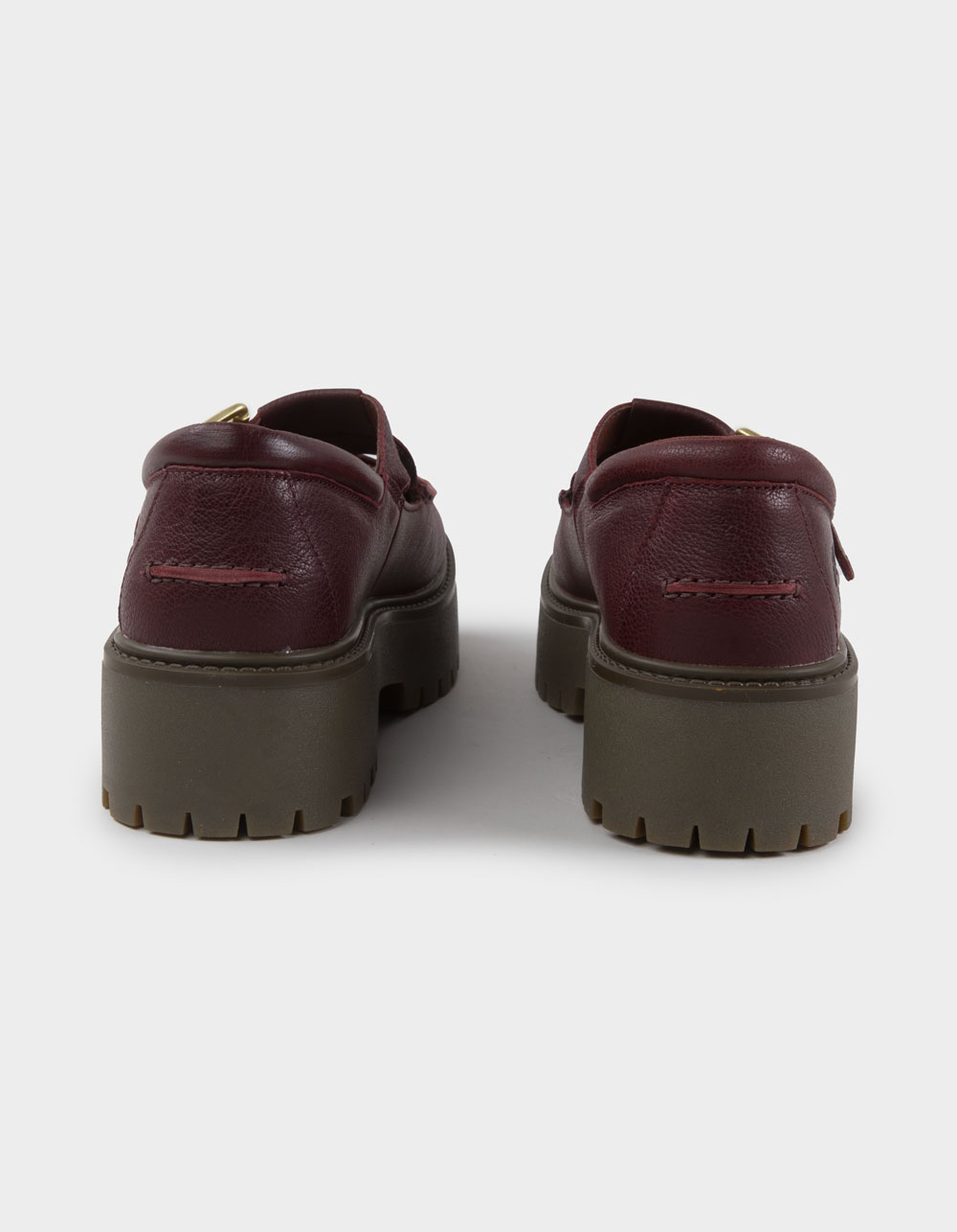 TIMBERLAND Stone Street Womens Platform Buckle Shoes - BURGUNDY