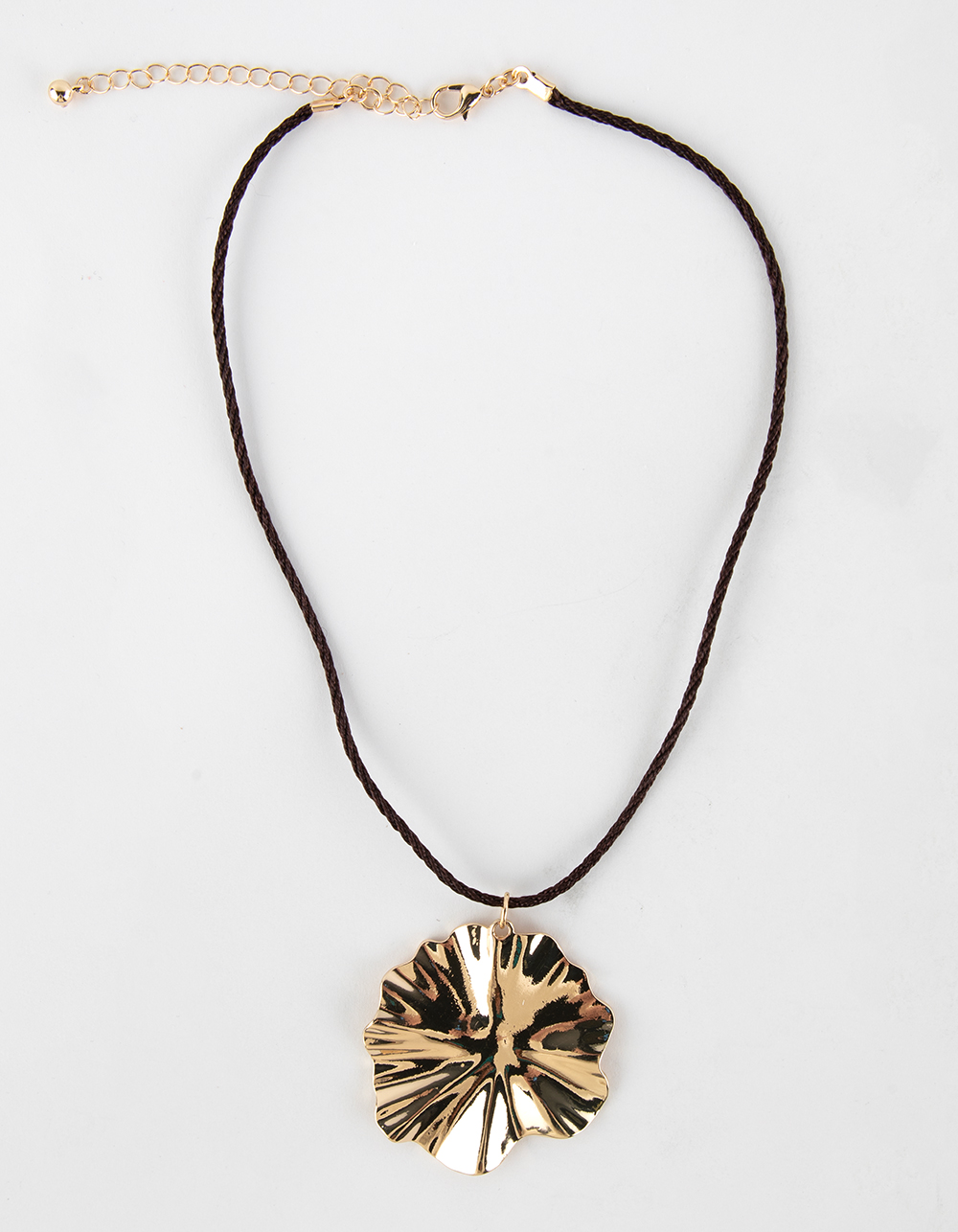 FULL TILT Oversized Shell Cord Necklace - GOLD | Tillys