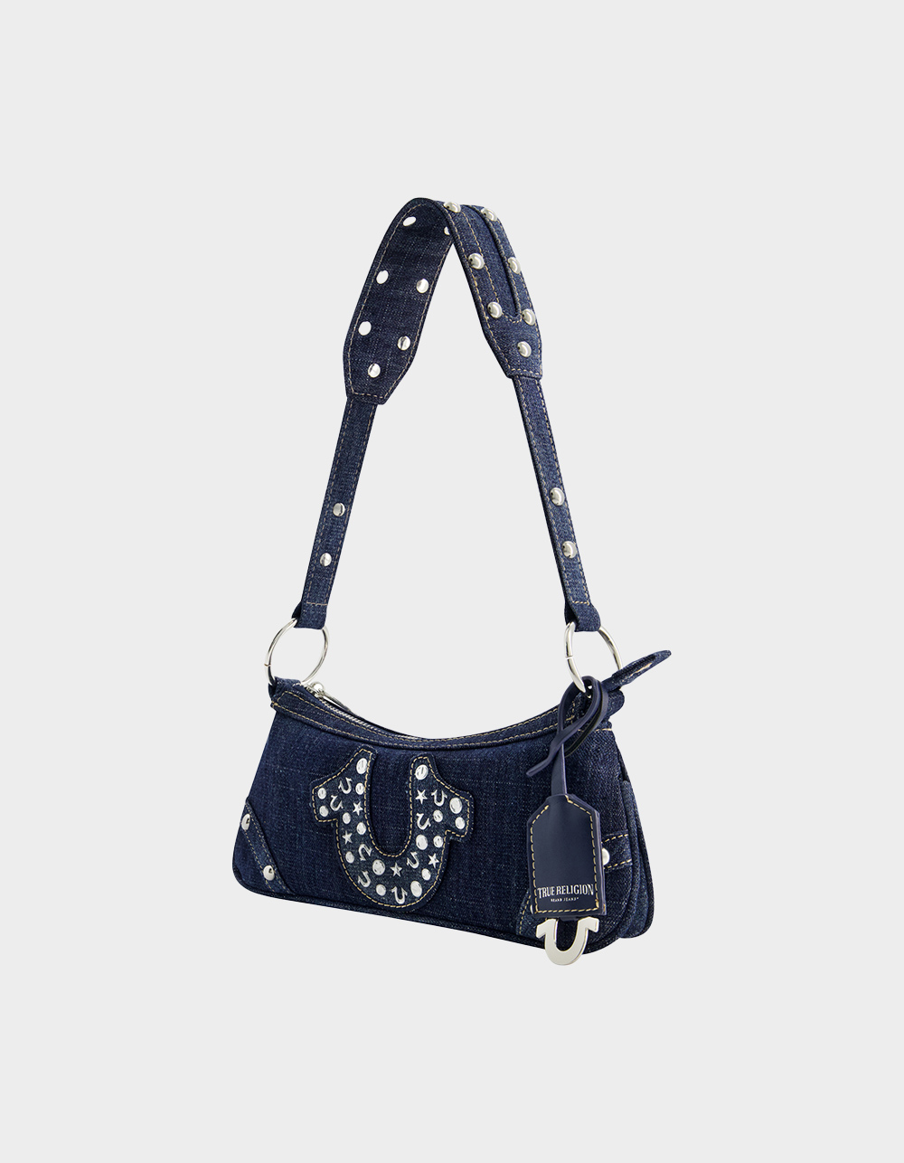TRUE RELIGION Horseshoe Denim Shoulder Bag - DENIM