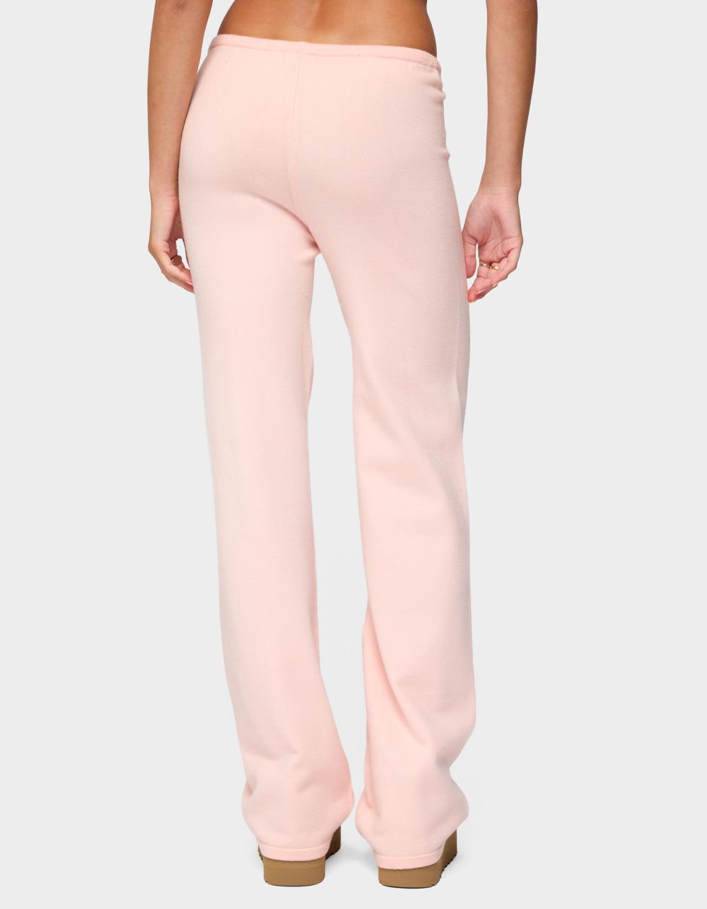 EDIKTED Montanna Knit Pants - LIGHT PINK