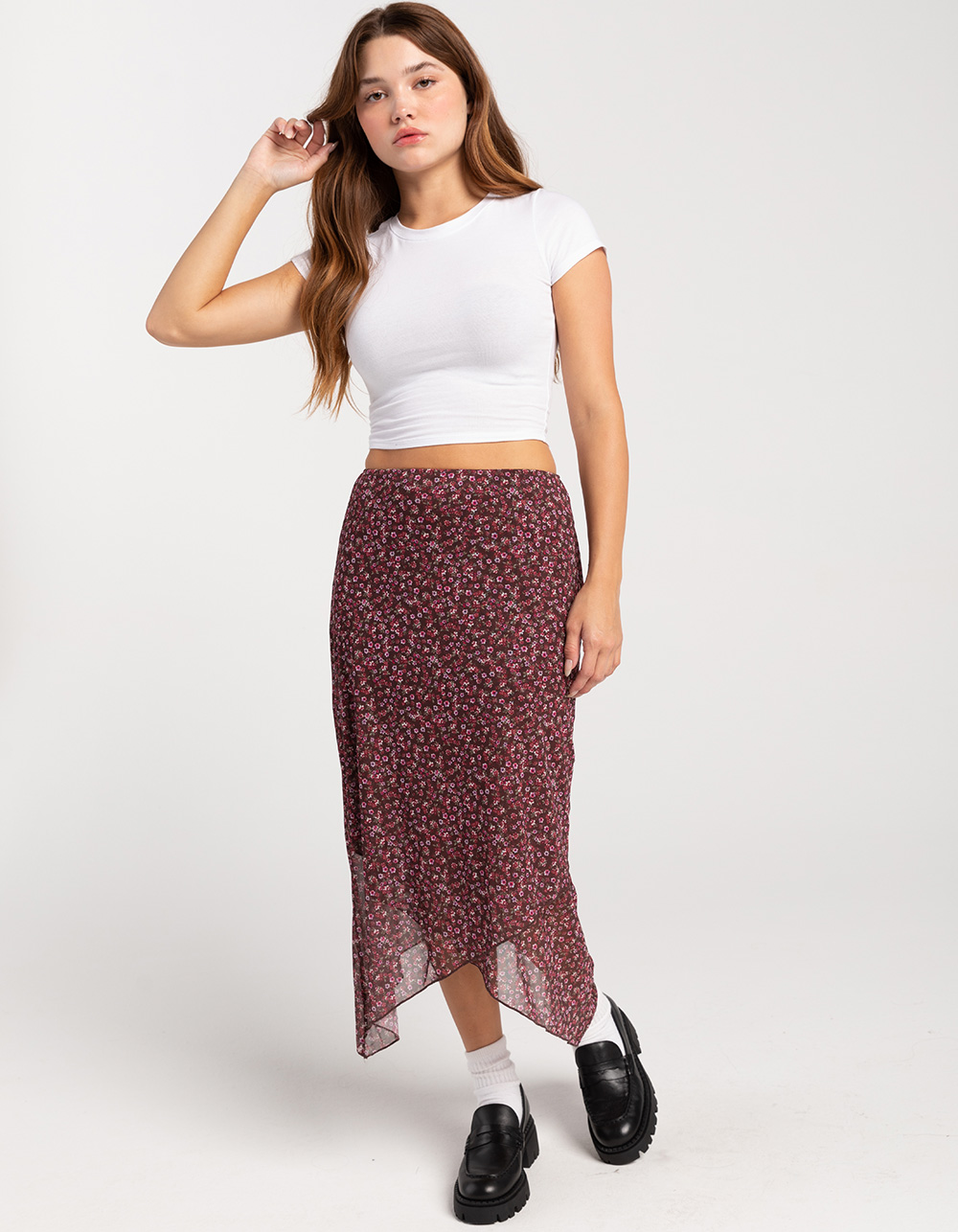 BOZZOLO Womens Cropped Tee - WHITE