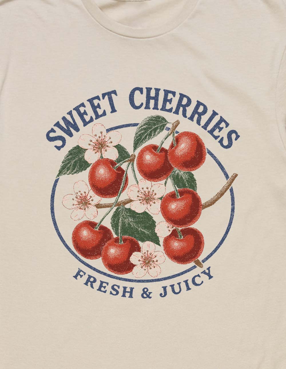 Cherries Sweet Unisex Tee - SAND