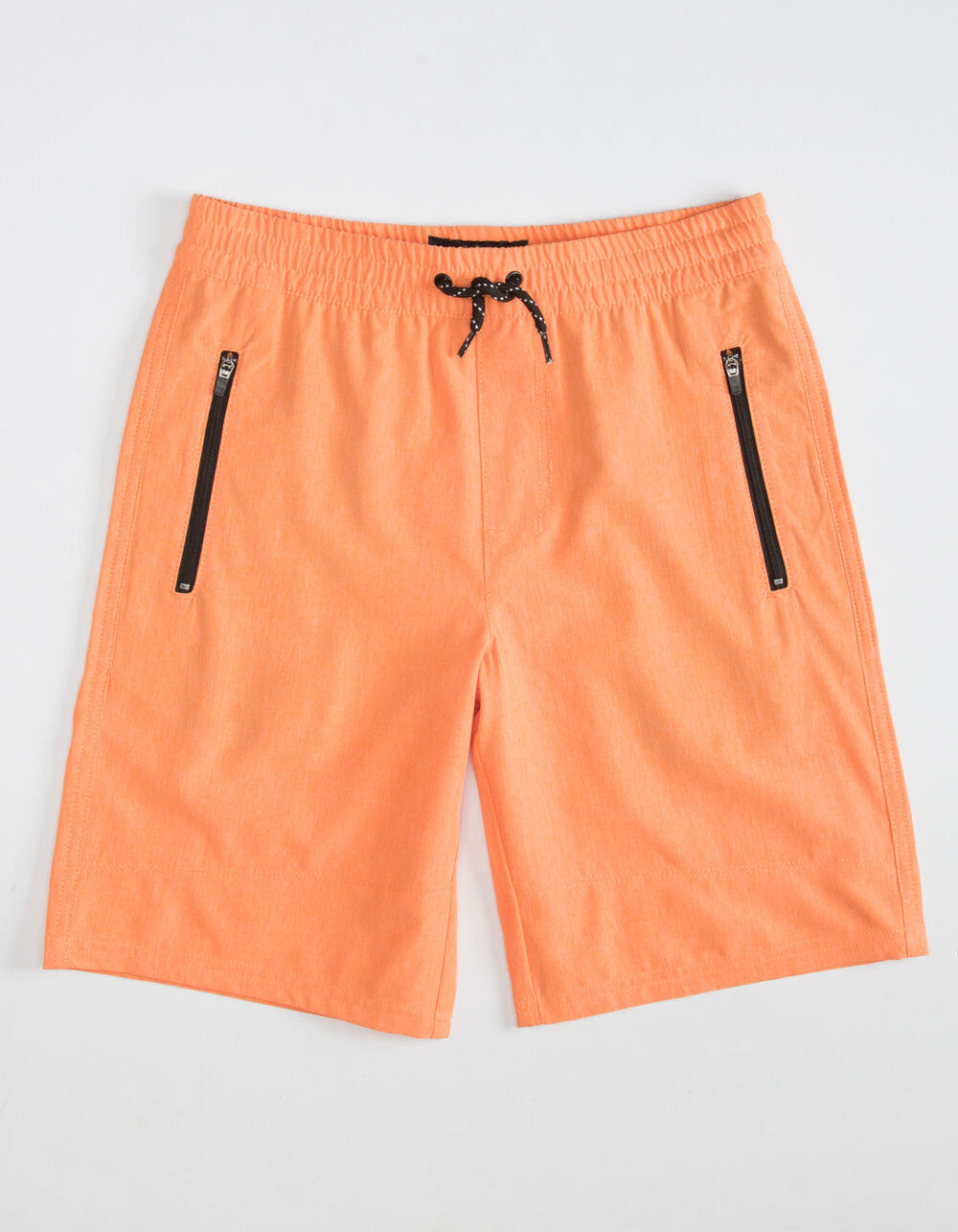 NITROUS BLACK Pull On Boys Neon Orange Hybrid Shorts image number 0