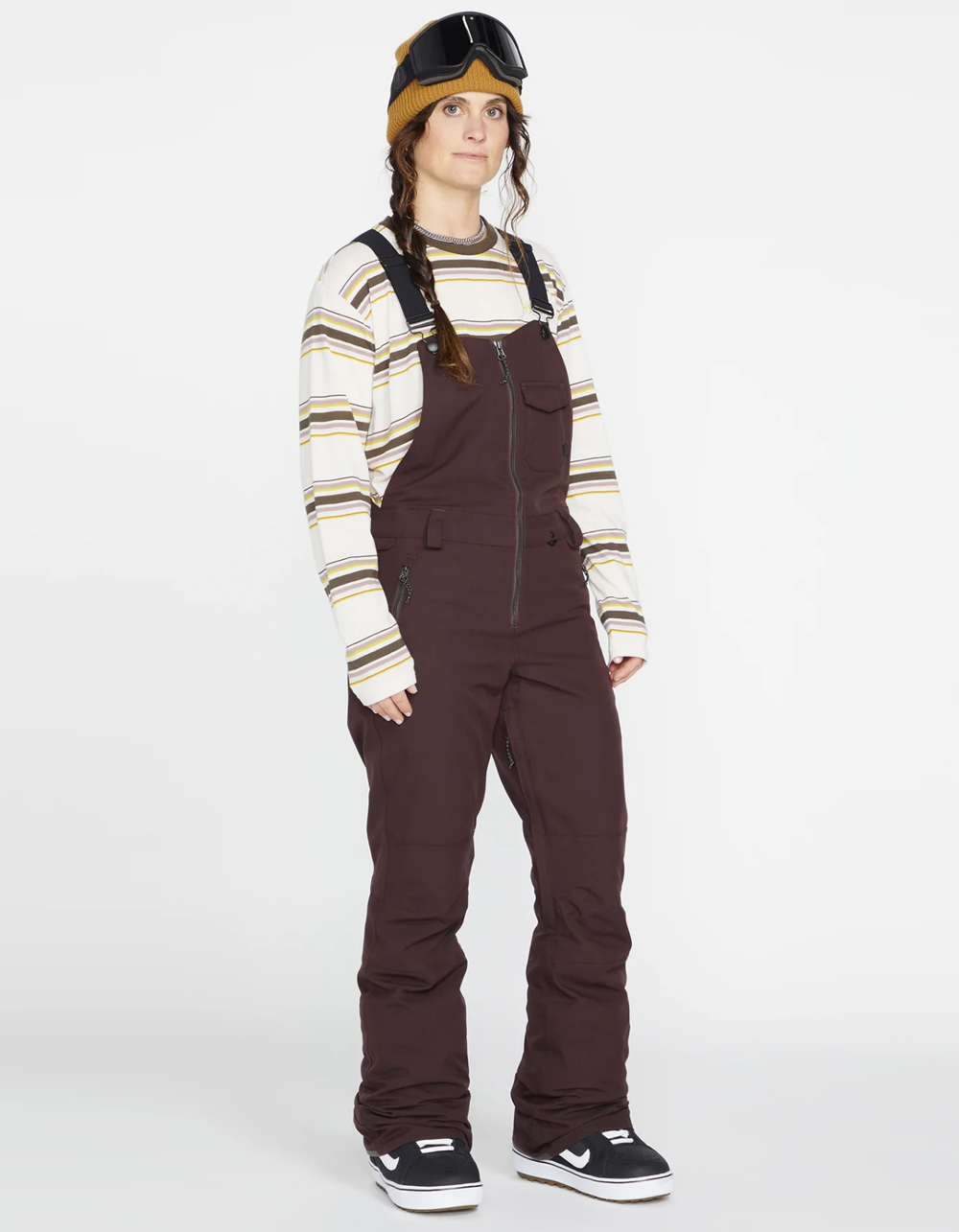Swift Womens Snow Bib Overalls DARK PURPLE Tillys