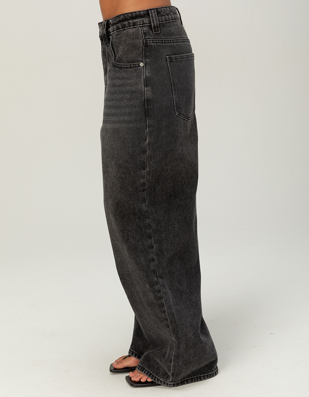 RSQ Low Rise Ultra Baggy Womens Jeans - GREY DENIM