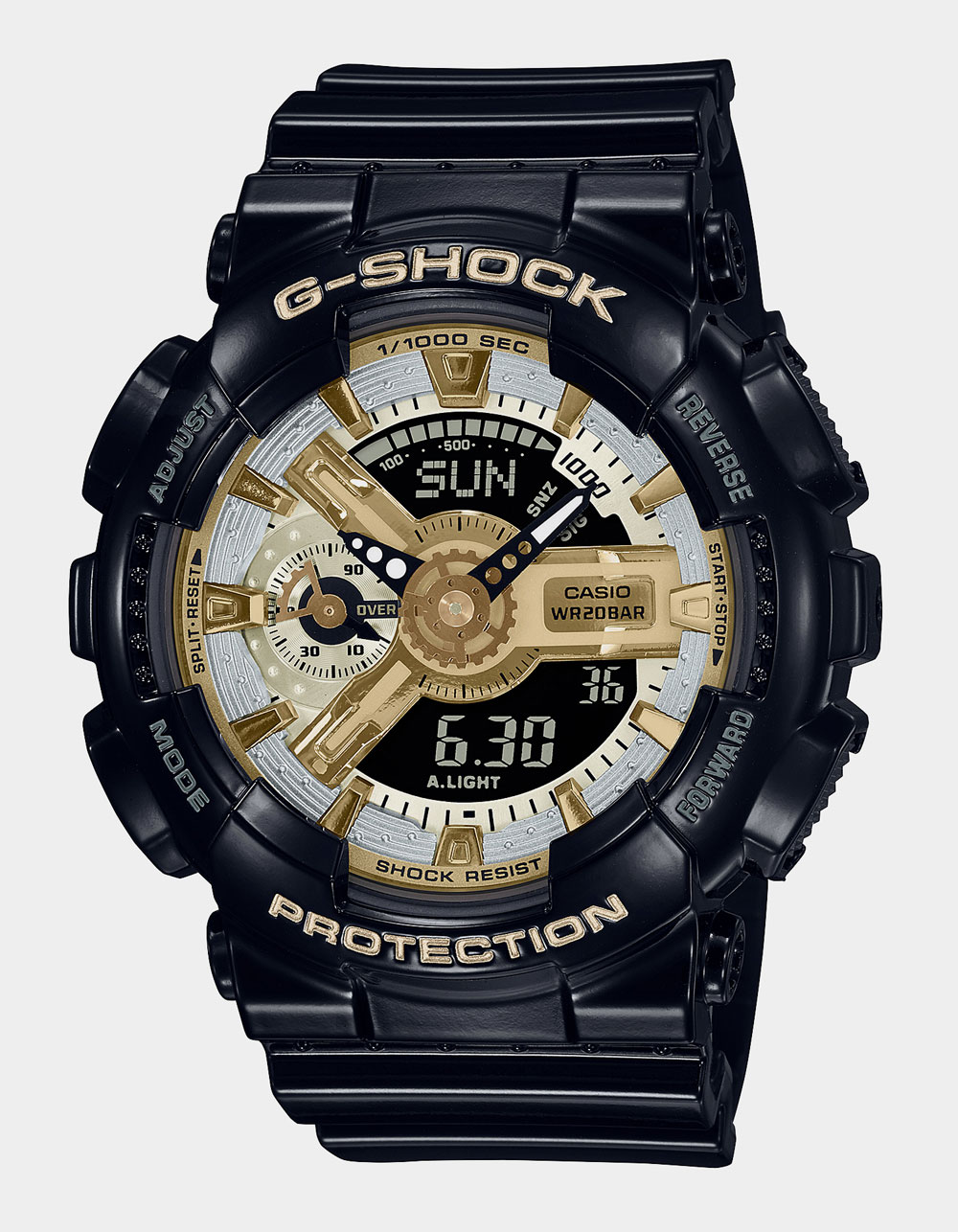 GSHOCK GMAS110GB1A Watch BLACK GOLD Tillys