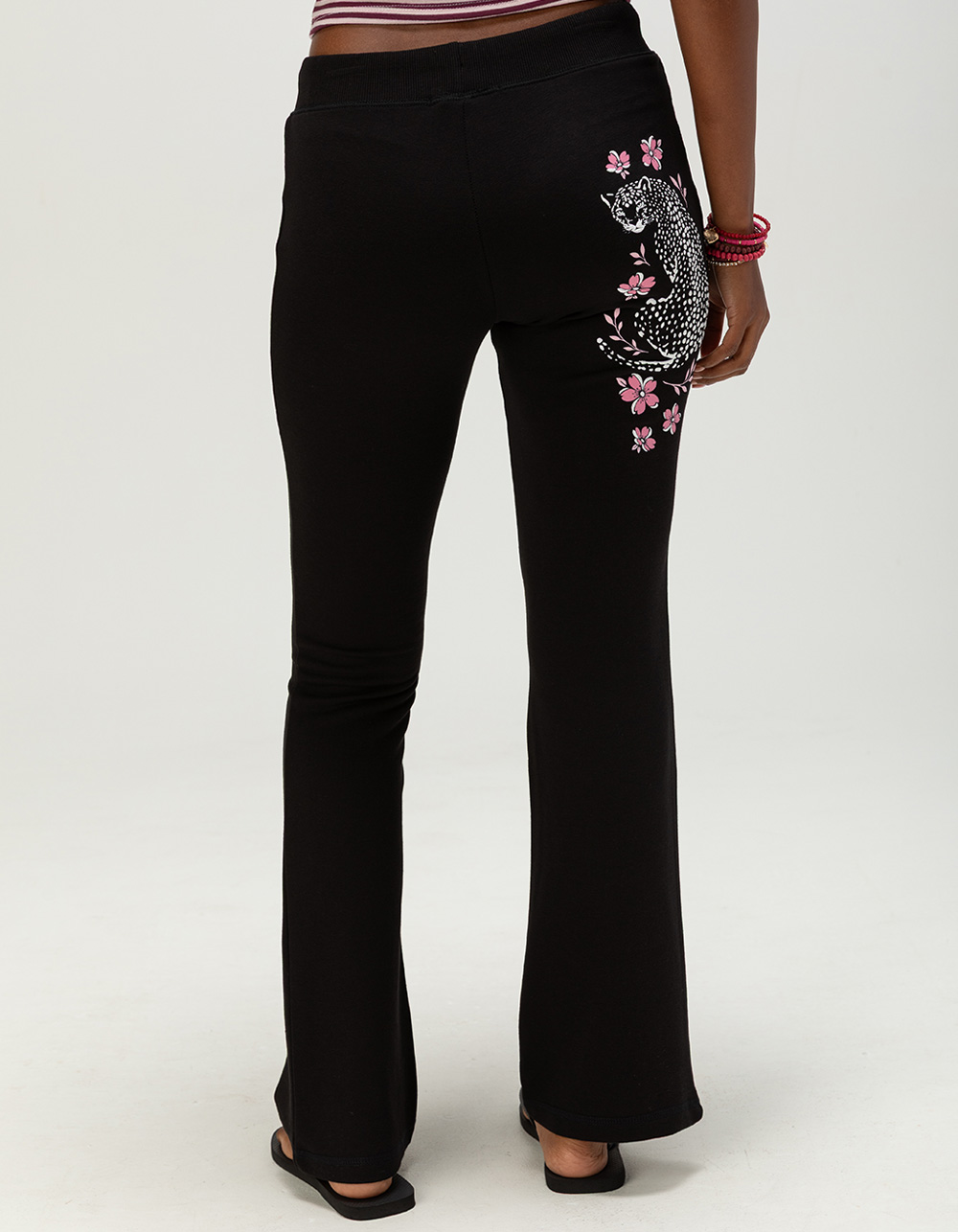 RIOT SOCIETY Cheetah Womens Sweatpants - BLACK