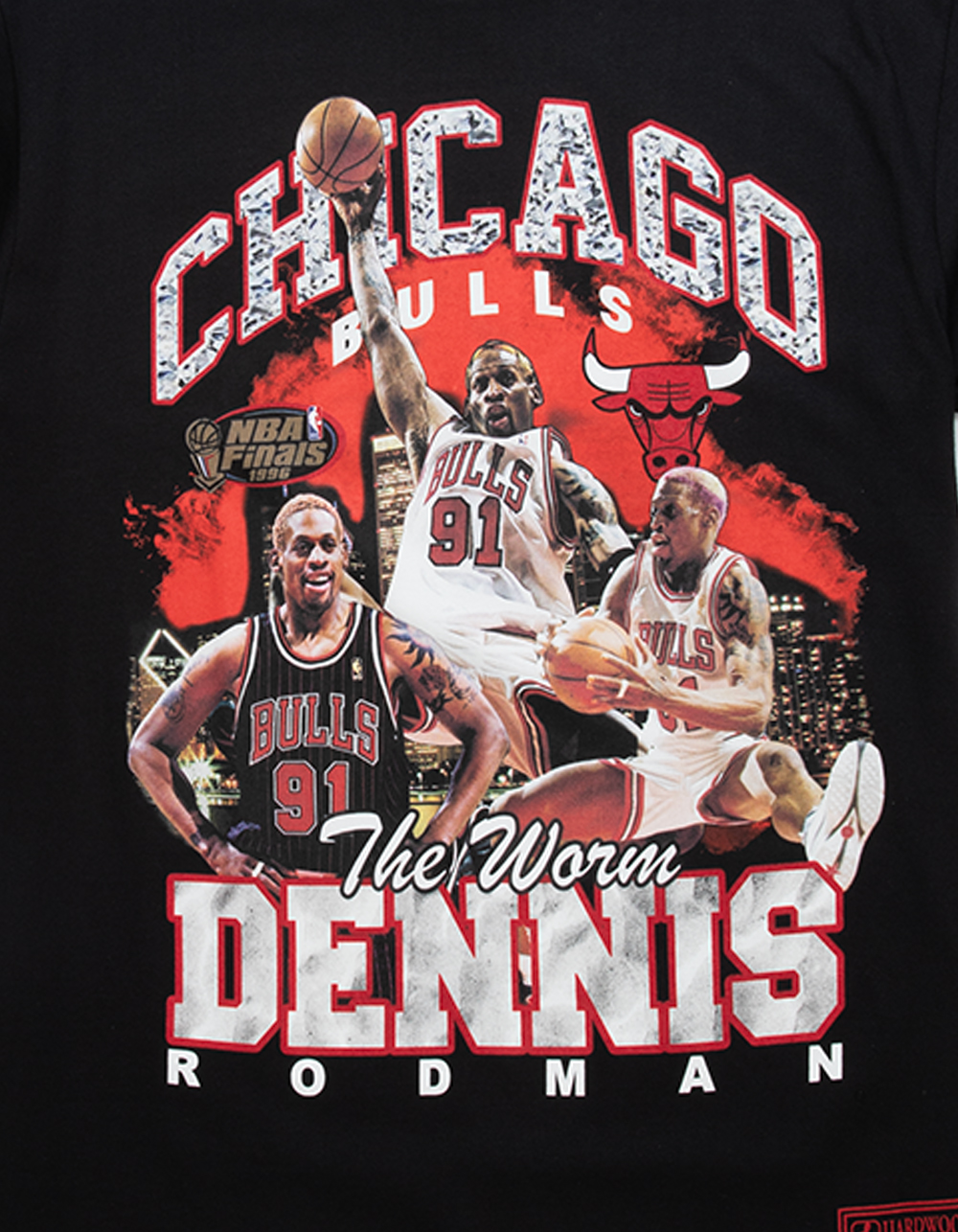 Dennis Rodman Pink NBA Chicago Bulls Nike Tee T Shirt Size M Made In USA  Vintage