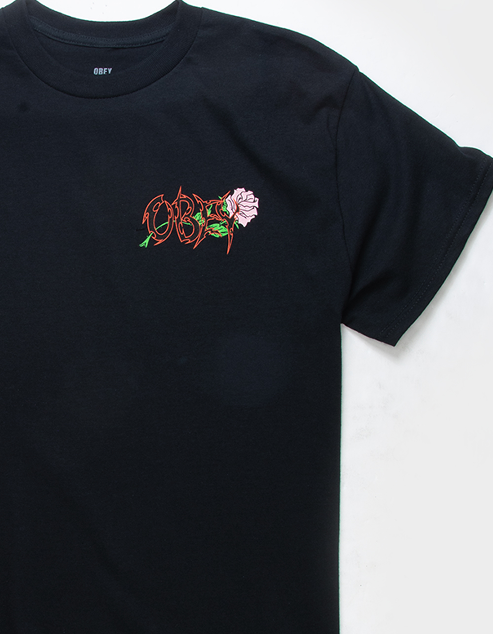 OBEY Thorns And Roses Mens Tee - BLACK | Tillys