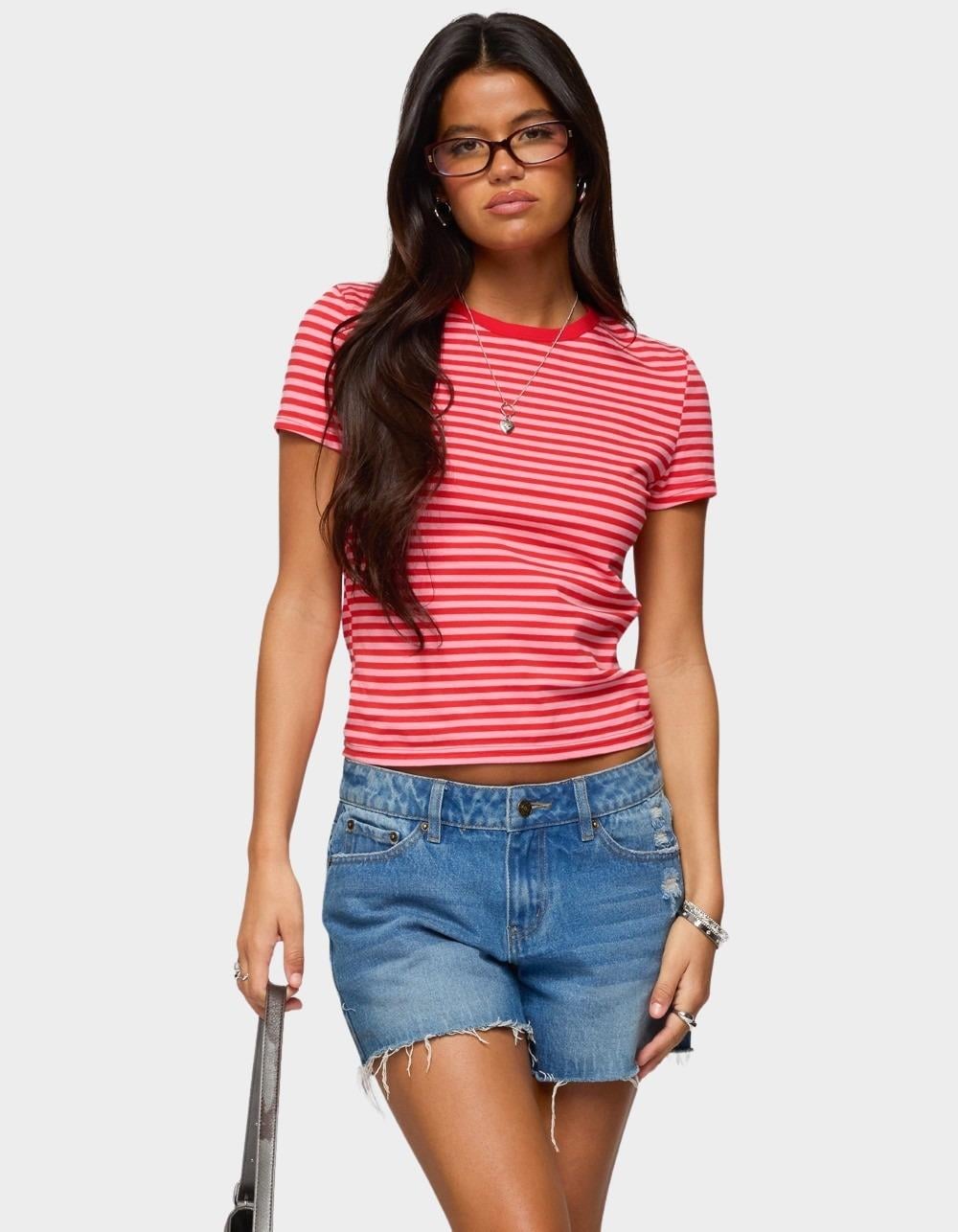 EDIKTED Nessie Striped Tee