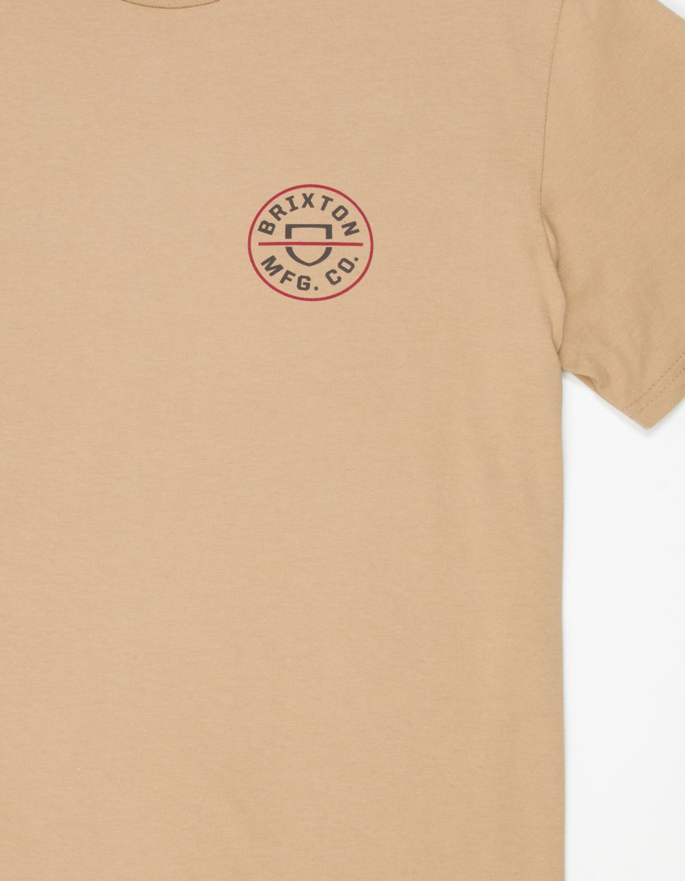 BRIXTON Crest II Mens Tee - TAN