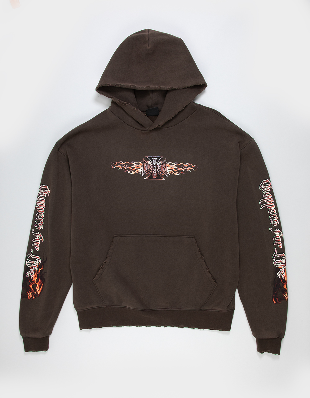 WEST COAST CHOPPERS No Cash Mens Hoodie - BROWN