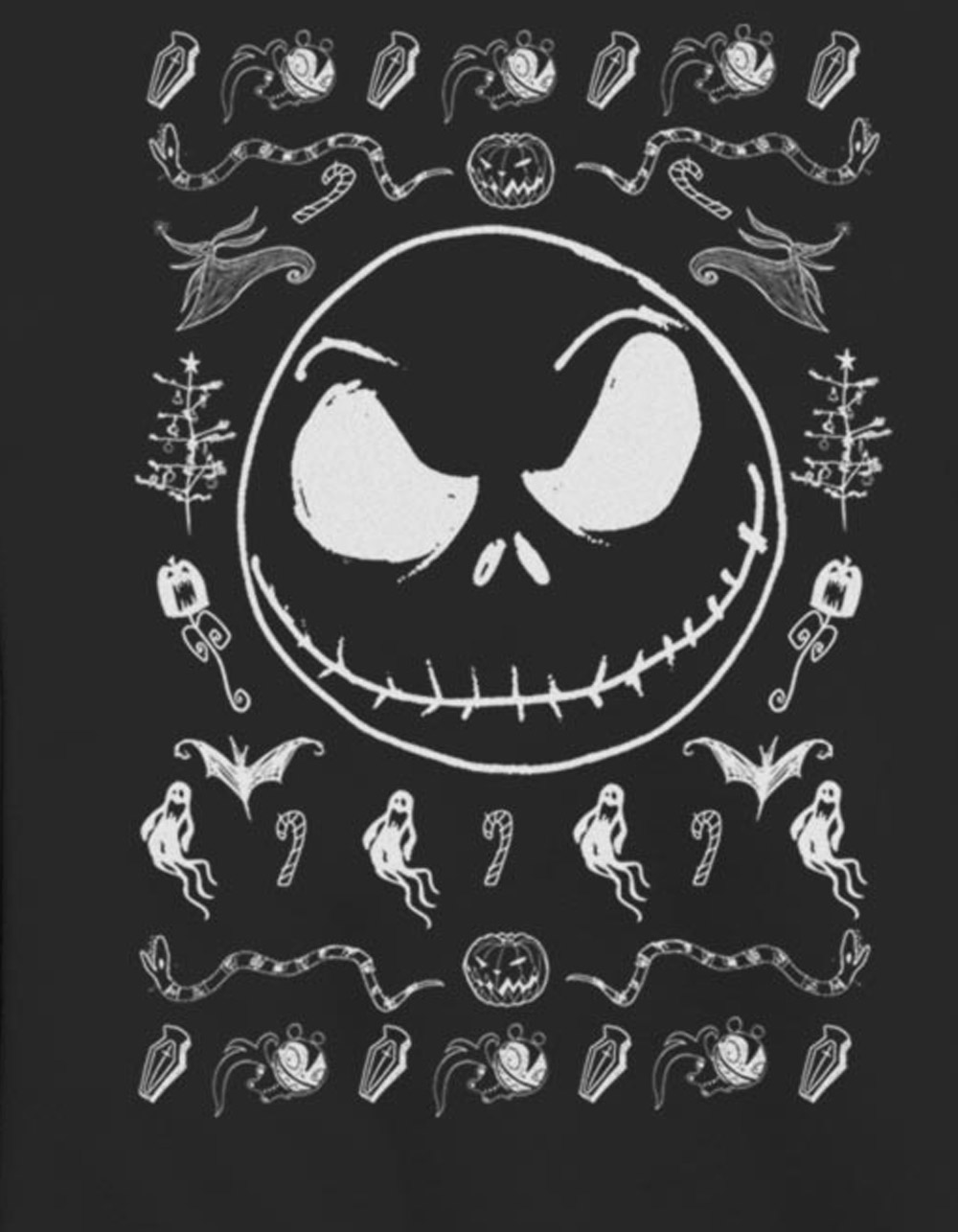 THE NIGHTMARE BEFORE CHRISTMAS Spooky Jack Unisex Sweatshirt - BLACK
