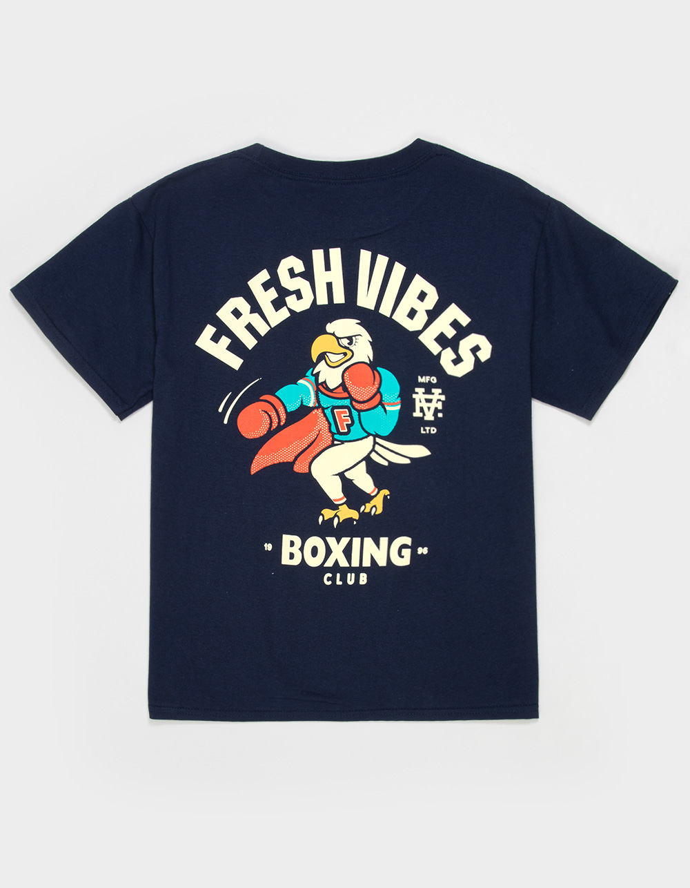 FRESH VIBES Boxing Club Boys Tee - NAVY