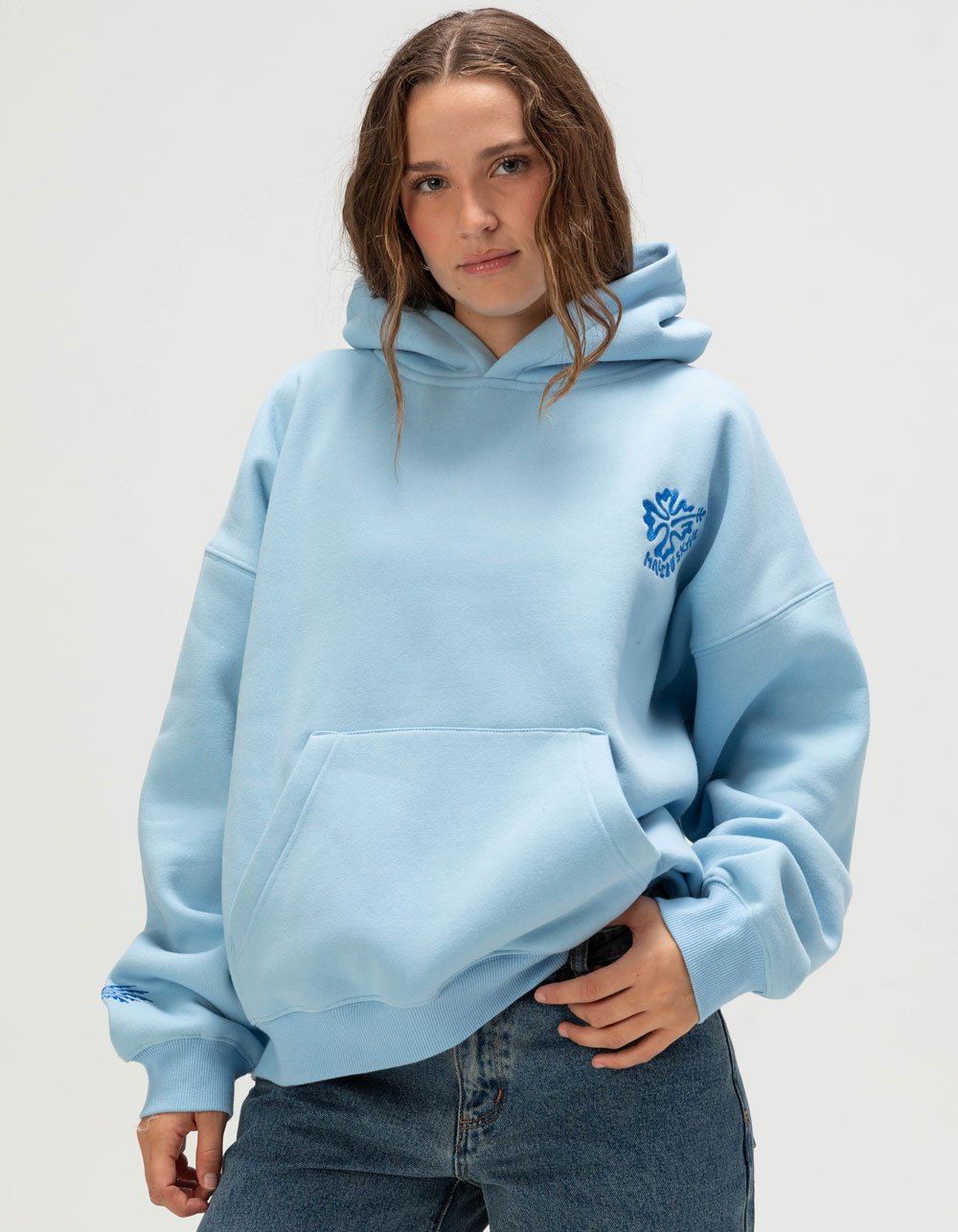 MALIBU SKYYE Coastal Womens Hoodie - LIGHT BLUE