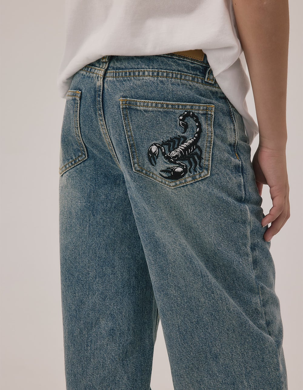 RSQ Boys Extra Baggy Embroidered Jeans