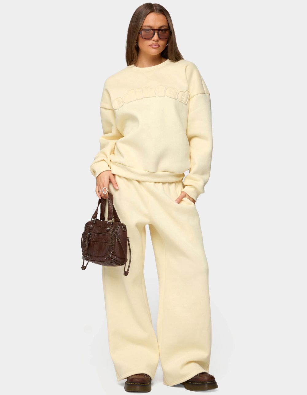 Edikted Jaylie Sweatshirt - LT YELLOW