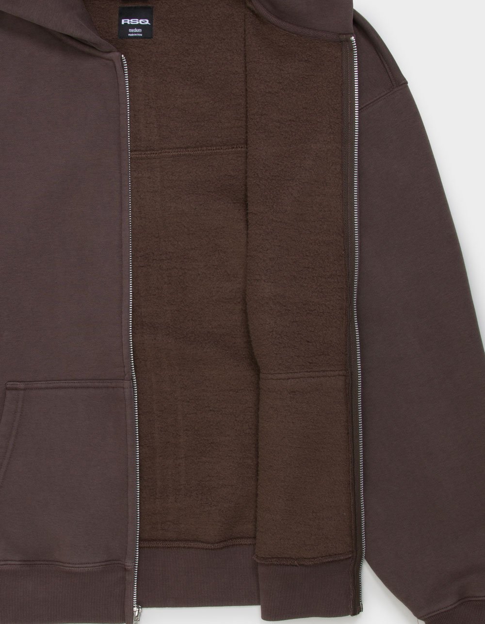 RSQ Mens Oversized Zip-Up Hoodie