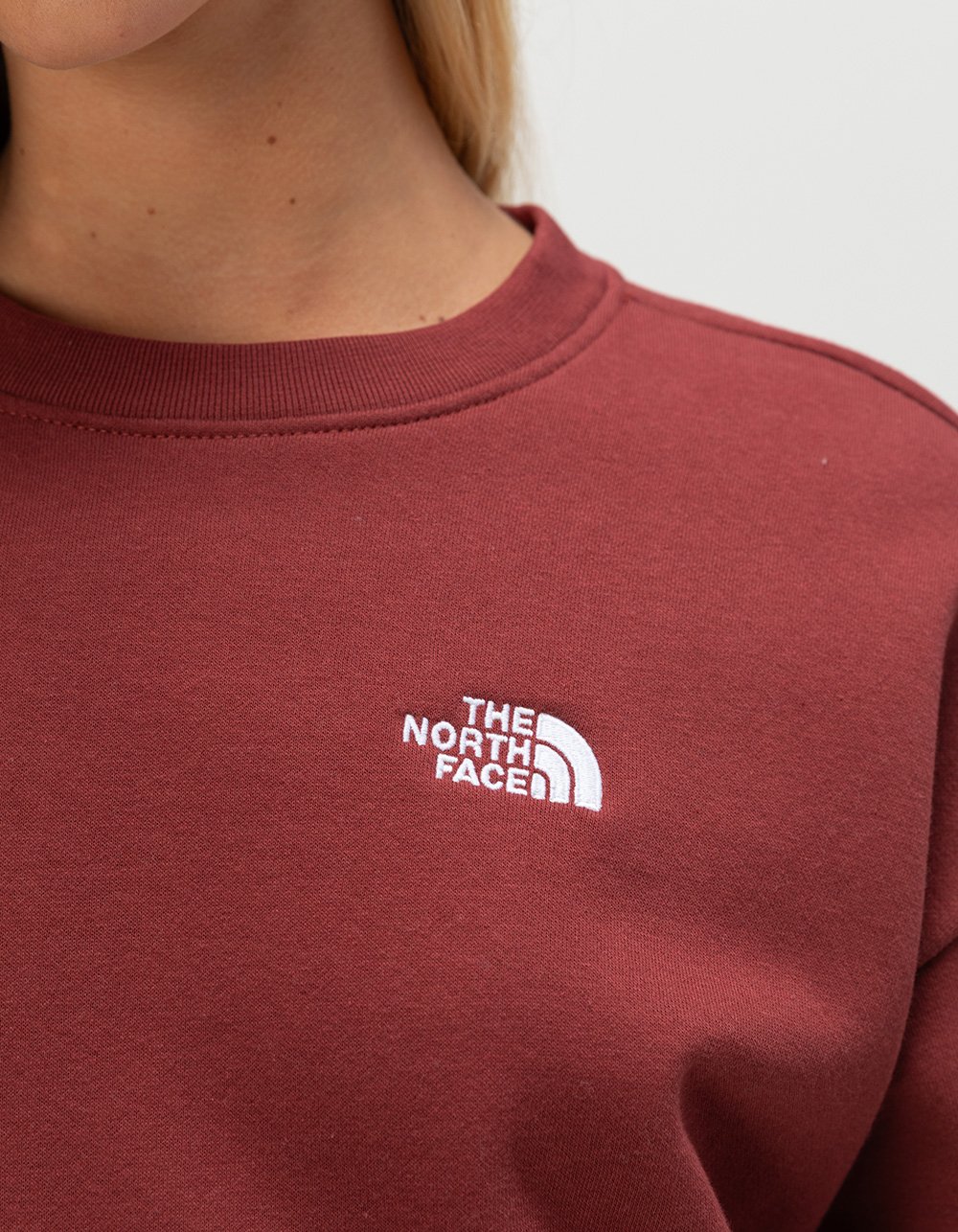 THE NORTH FACE Evolution Simple Dome Womens Oversized Crewneck Sweatshirt - BERRY