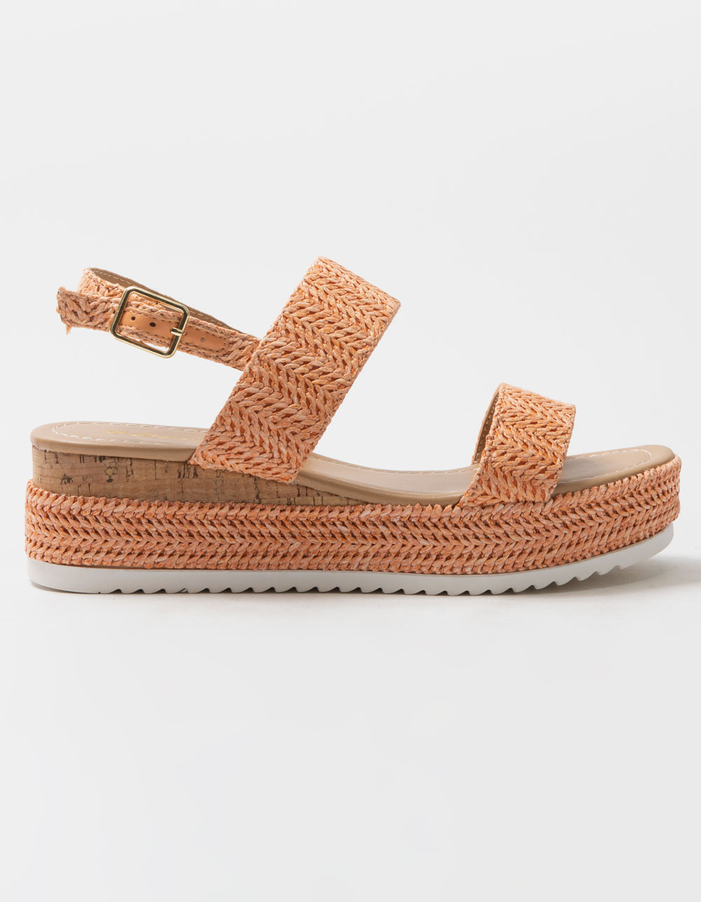 SODA Haiya Raffia Womens Sandals - ORANGE | Tillys