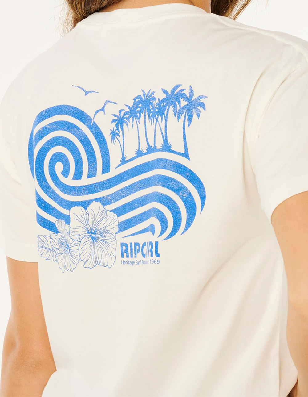 RIP CURL Ocean Break Womens Relaxed Tee - BONE