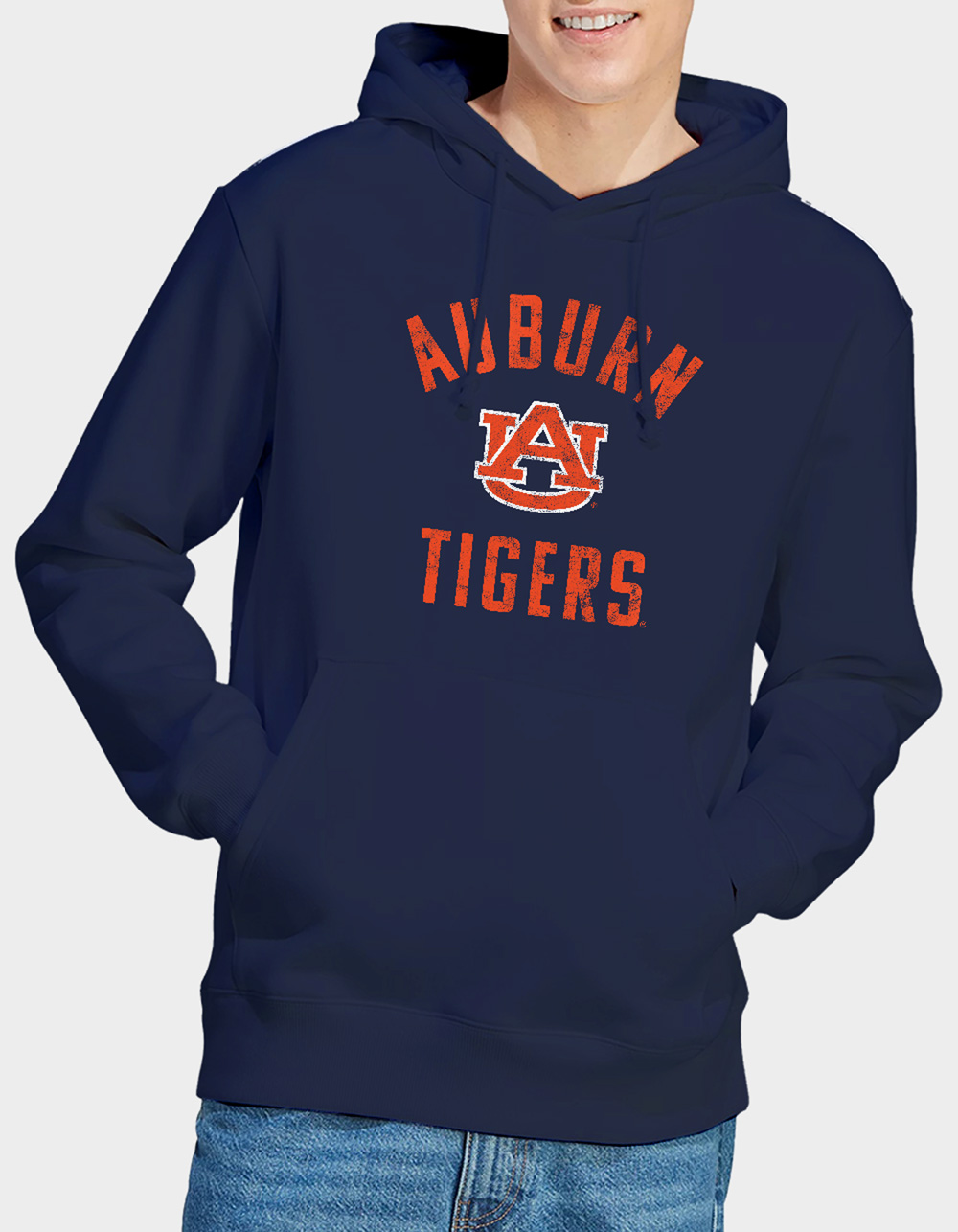 AUBURN UNIVERSITY AU Tigers Logo Mens Hoodie - NAVY