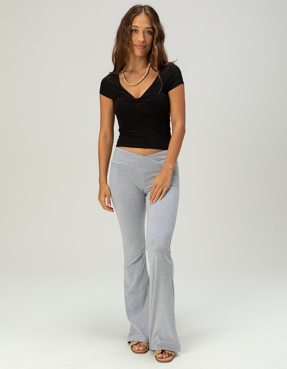 TILLYS Womens Twist Front Butter Soft Top