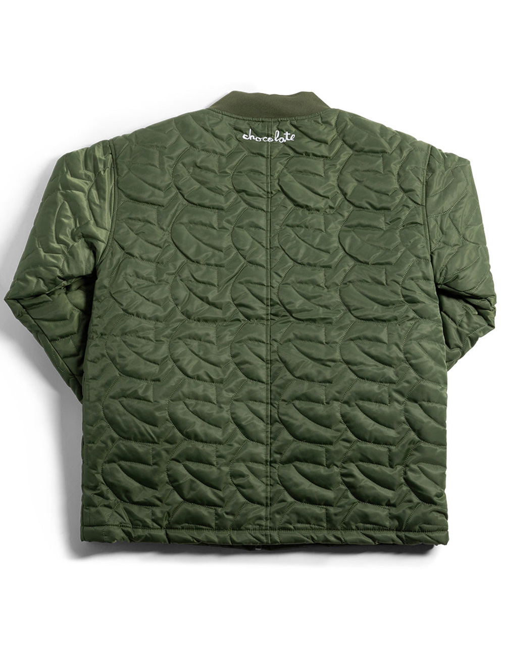 CHOCOLATE Chunk C Mens Quilted Jacket - OLIVE