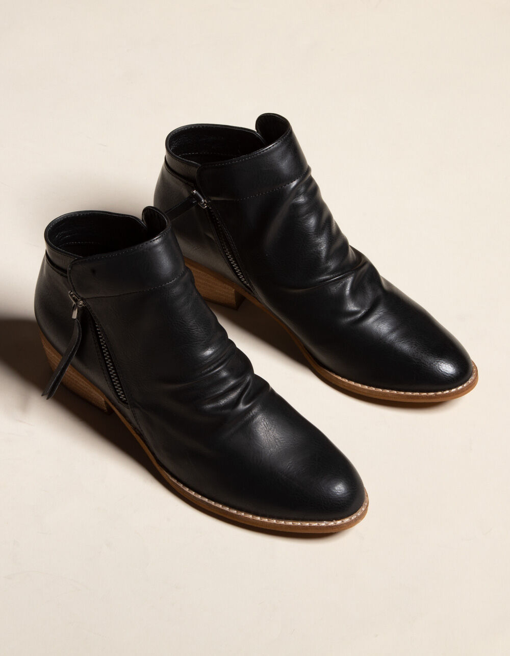 BEAST FASHION Side Zip Black Womens Booties BLACK Tillys
