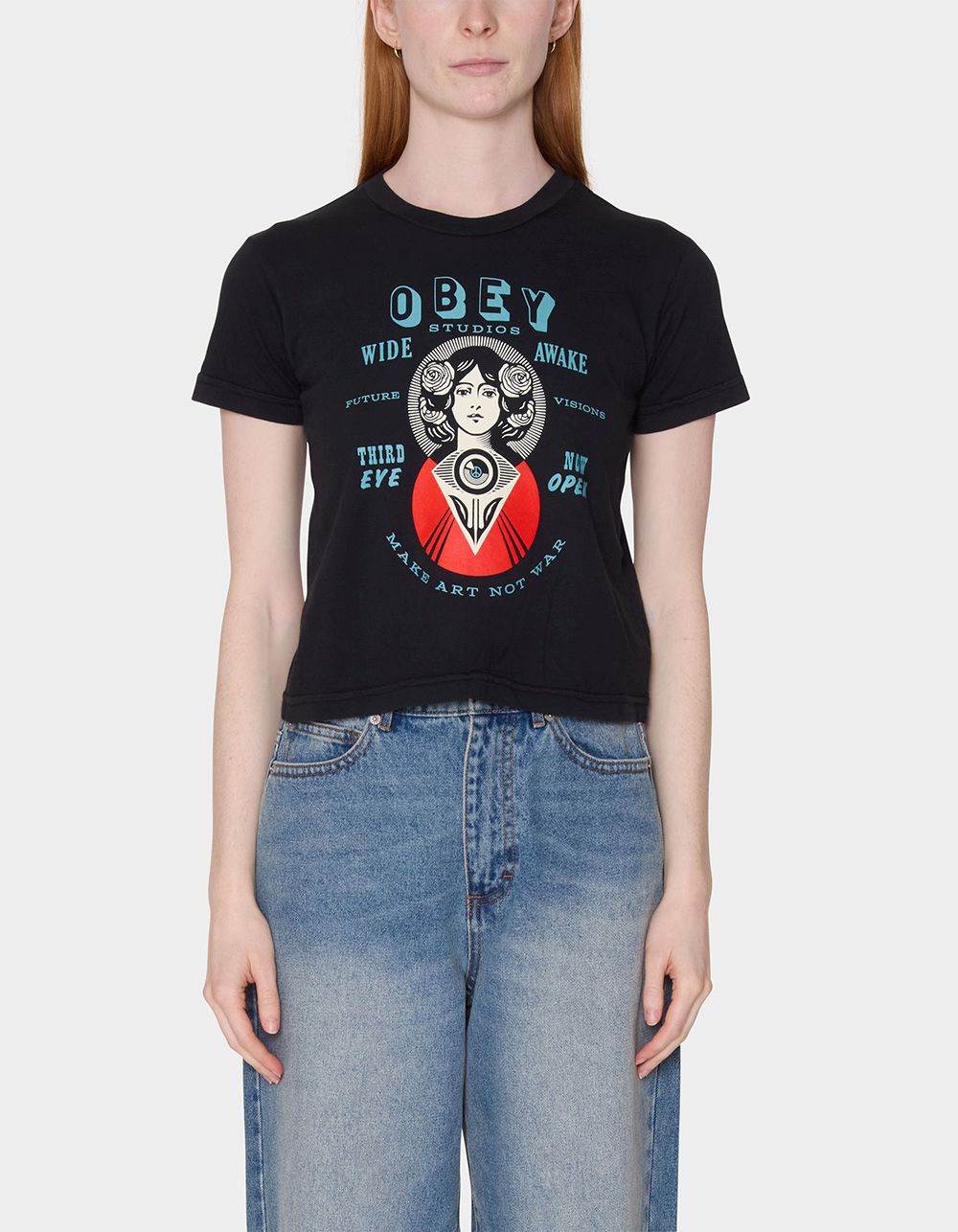 OBEY Make Art Third Eye Womens Tee - BLACK