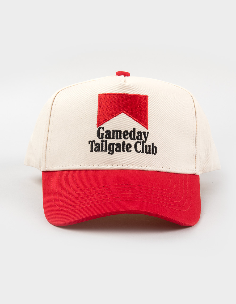 KENZ KUSTOMZ Gameday Tailgate Club Snapback Hat - RED COMBO