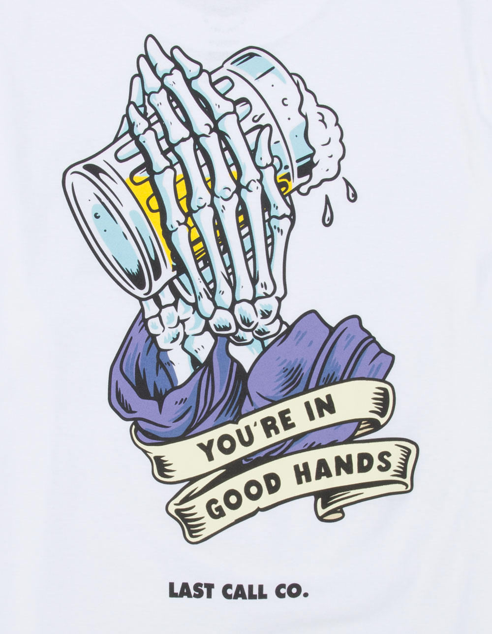 LAST CALL CO. Good Hands Mens Tee - WHITE
