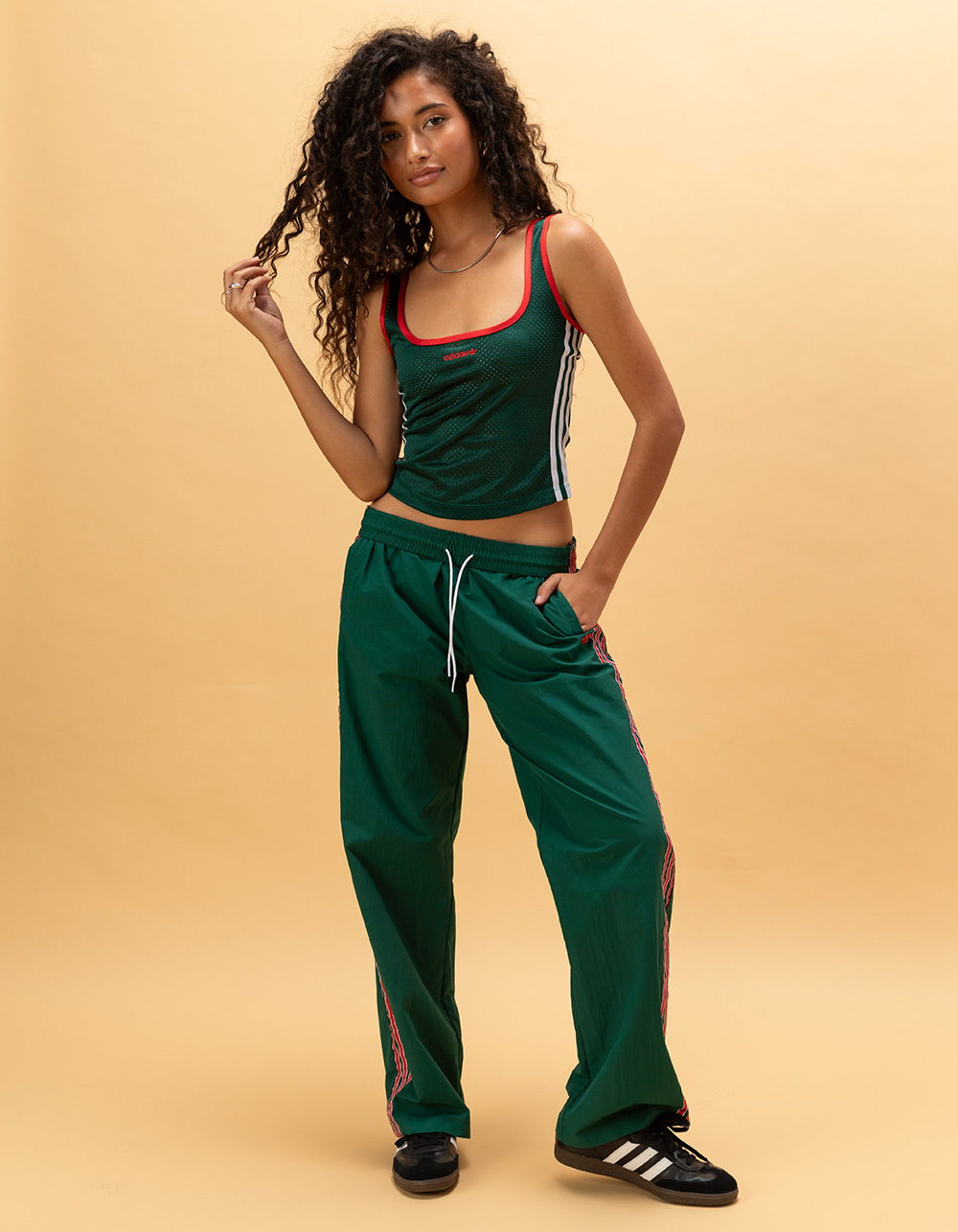 ADIDAS Originals Womens Track Pants - GREEN COMBO