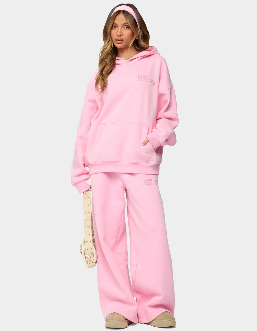 Edikted Pastel Edit Sweatpants - PINK