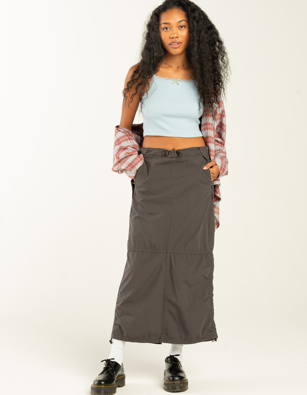 BDG Urban Outfitters Maxi Utility Skirt - BLACK