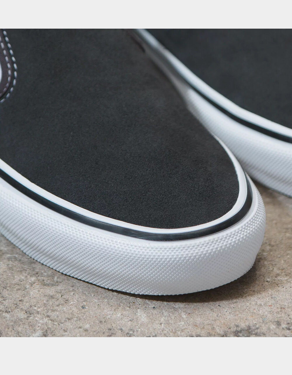 VANS Classic SlipOn Skate Shoes BLACK COMBO Tillys