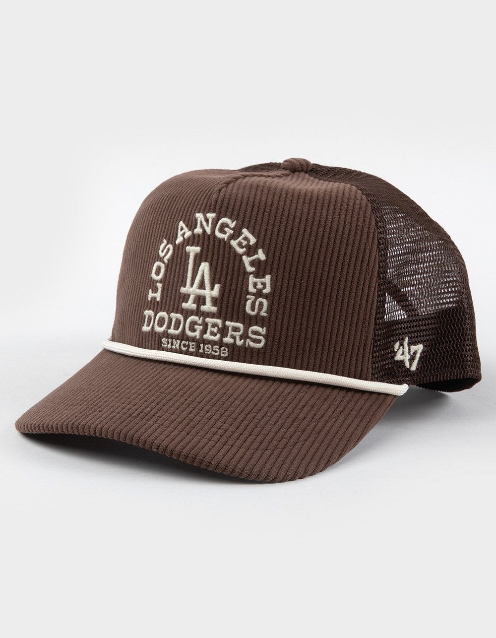47 BRAND Los Angeles Dodgers Ranchurro Mesh '47 Hitch Snapback Hat - BROWN