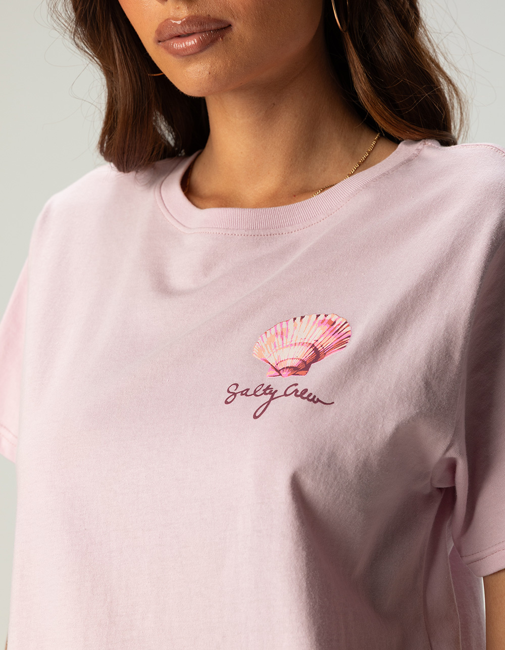 SALTY CREW Seashore Womens Boyfriend Tee - PINK