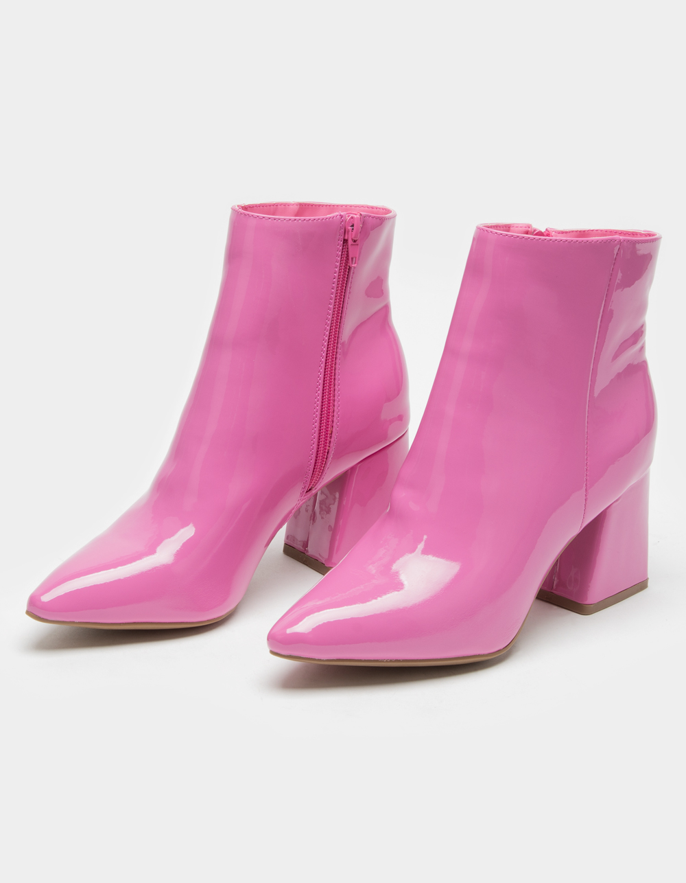 BAMBOO Patent Leather Womens Pointed Toe Boots - HOT PINK | Tillys