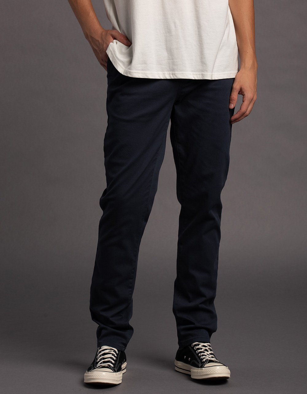 RSQ Mens Slim Taper Chino Pants - WASHED NAVY