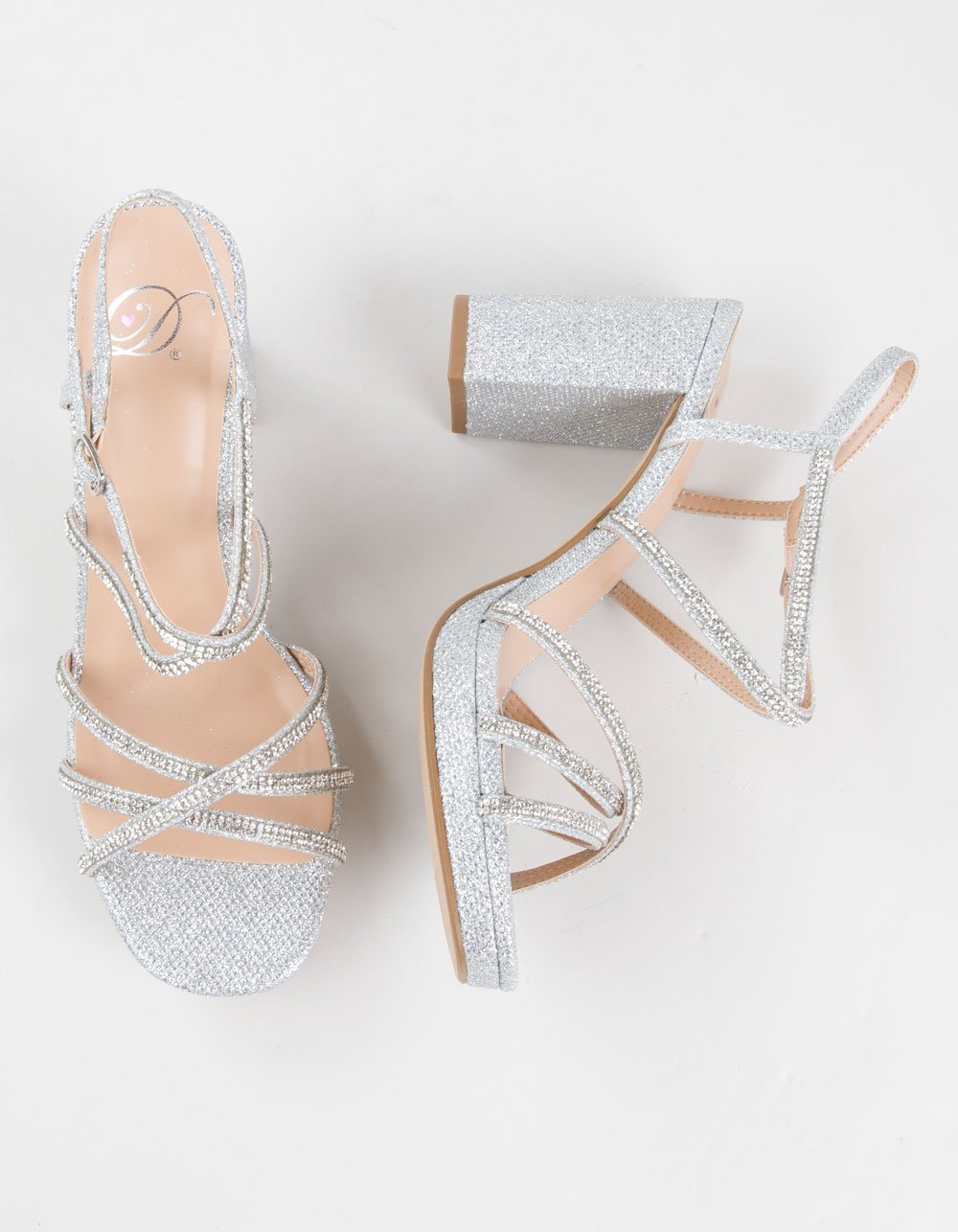 SODA Envoy Womens Platform Heels - SILVER