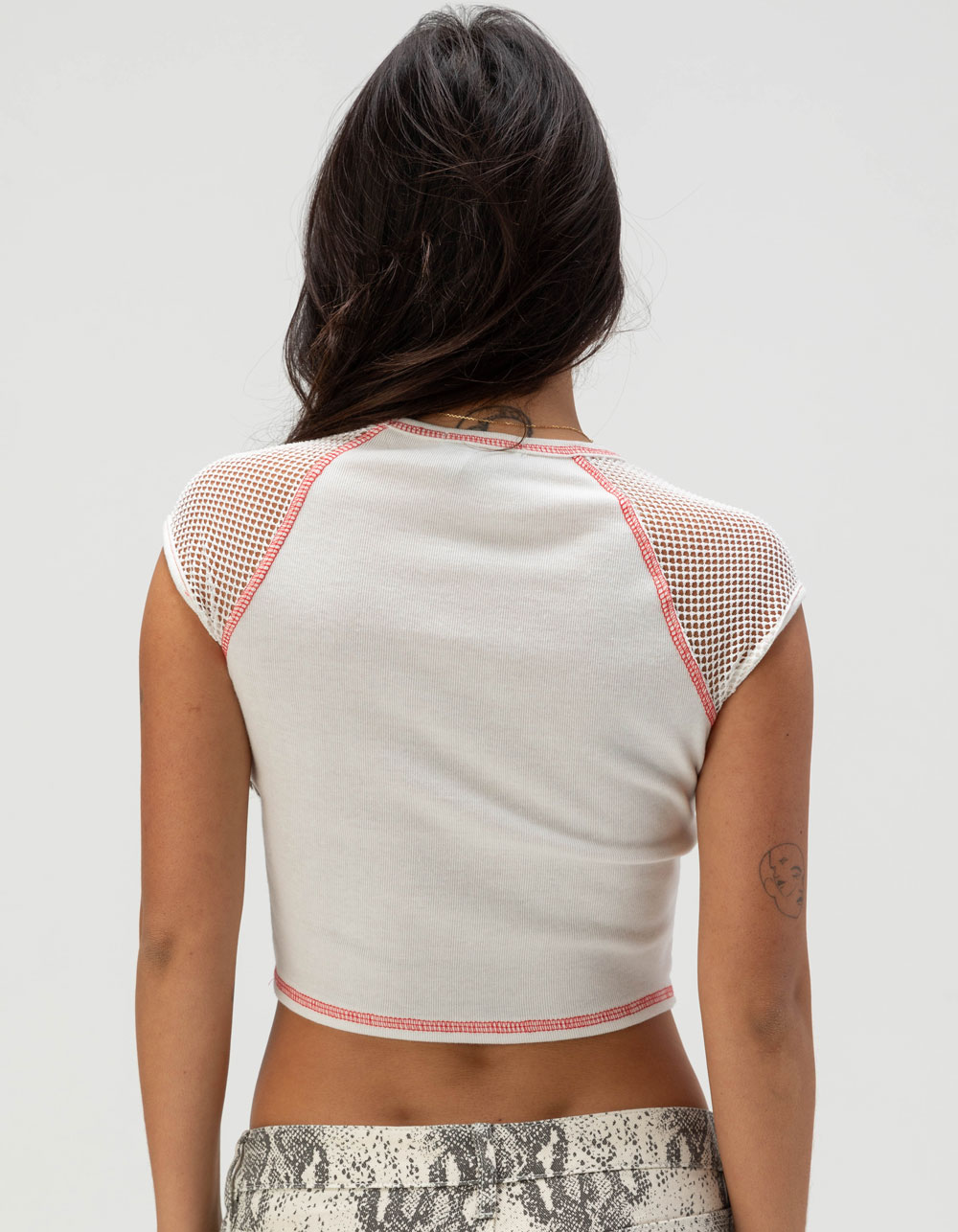FULL TILT Barcelona Womens Raglan Baby Tee - NATURAL