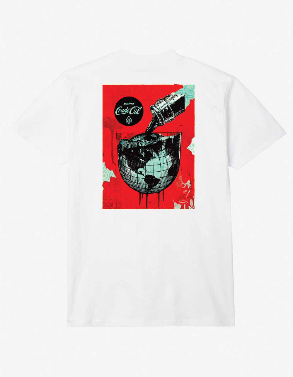 OBEY Drink Cude Oil Mens Tee - WHITE