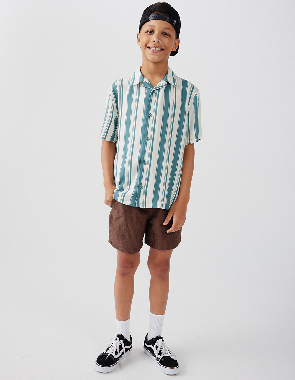 RSQ Boys Pull On Seersucker Shorts - CHESTNUT