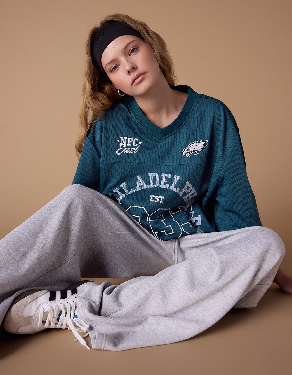 THE WILD COLLECTIVE Philadelphia Eagles Womens Jersey - GREEN