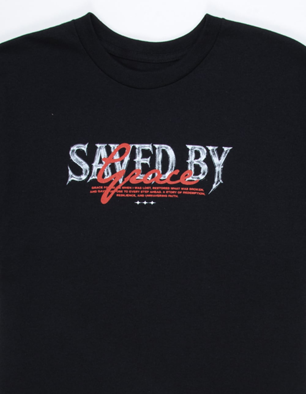 CVLA Saved By Grace Mens Tee - BLACK