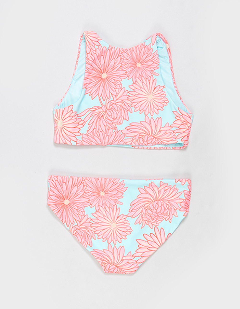 MAAJI Tropical Girls Reversible High Neck Bikini Set - BLUE COMBO