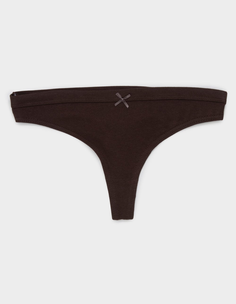 FULL TILT Cotton Bow Thong - BROWN